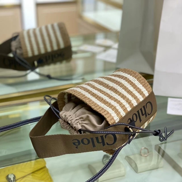 Chloe's new rattan bag Small Woody Basket vegetable basket bucket bag - Picture 6 of 8